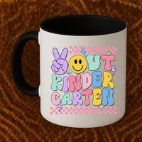 Peace Out Kindergarten Graduation Smile Face Last Day Coffee Mug thumb 2