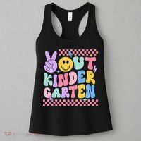 Peace Out Kindergarten Graduation Smile Face Last Day Women's Tank Top thumb 3