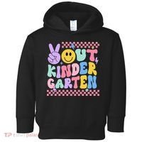 Peace Out Kindergarten Graduation Smile Face Last Day Toddler Hoodie thumb 0