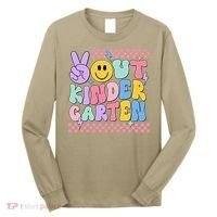 Peace Out Kindergarten Graduation Smile Face Last Day Long Sleeve Shirt thumb 0