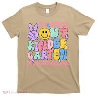 Peace Out Kindergarten Graduation Smile Face Last Day T-Shirt thumb 0