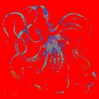 Psychedelic Octopus Kraken Santa Hat thumb 1
