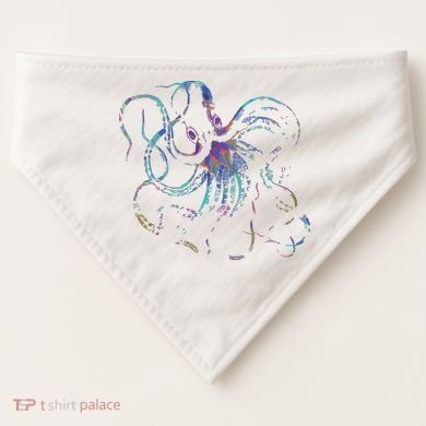 Psychedelic Octopus Kraken USA-Made Doggie Bandana