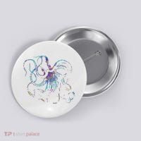 Psychedelic Octopus Kraken Button thumb 0