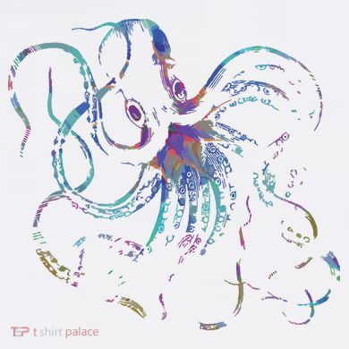Psychedelic Octopus Kraken Button
