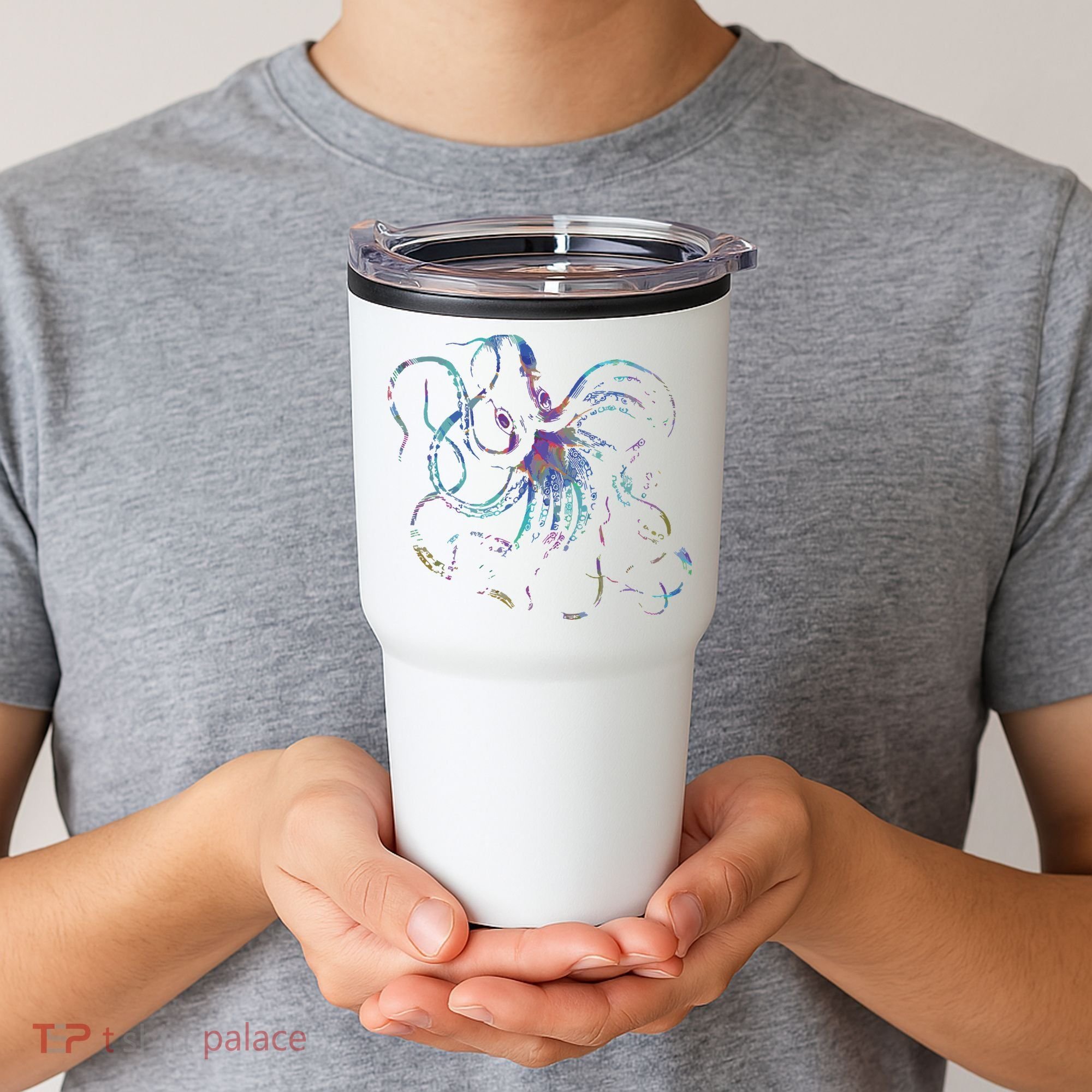 Psychedelic Octopus Kraken Tumbler