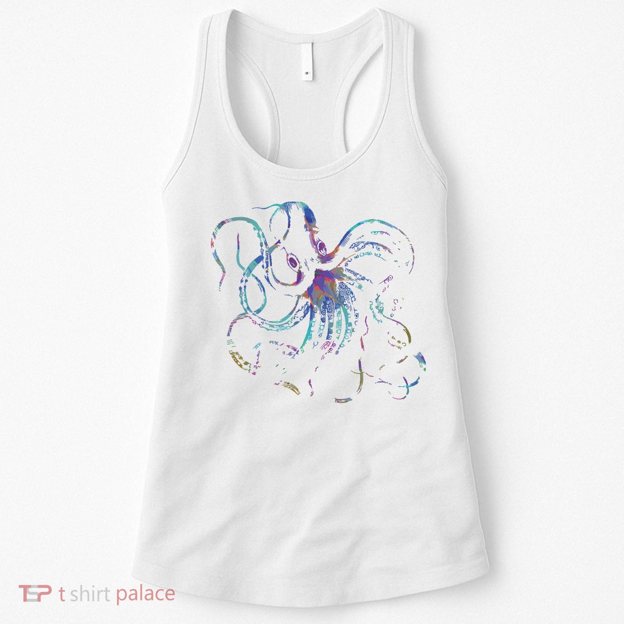 Psychedelic Octopus Kraken Women's Tank Top
