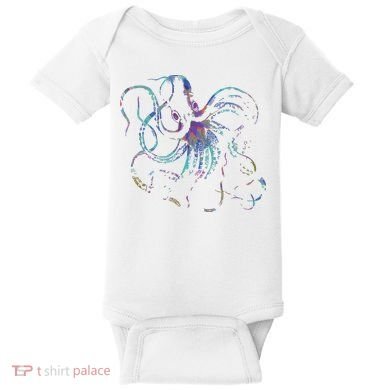 Psychedelic Octopus Kraken Baby Bodysuit