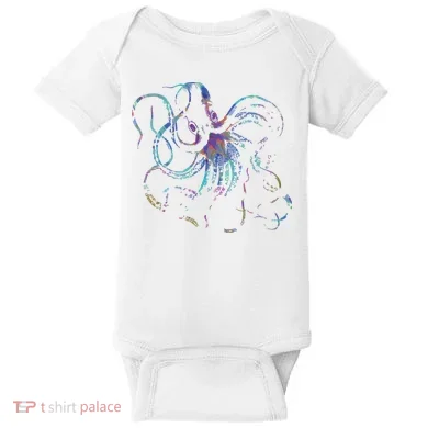 Psychedelic Octopus Kraken Baby Bodysuit