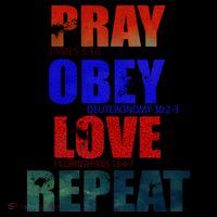 Pray Obey Love Repeat Christian Bible Quote Coffee Mug thumb 5