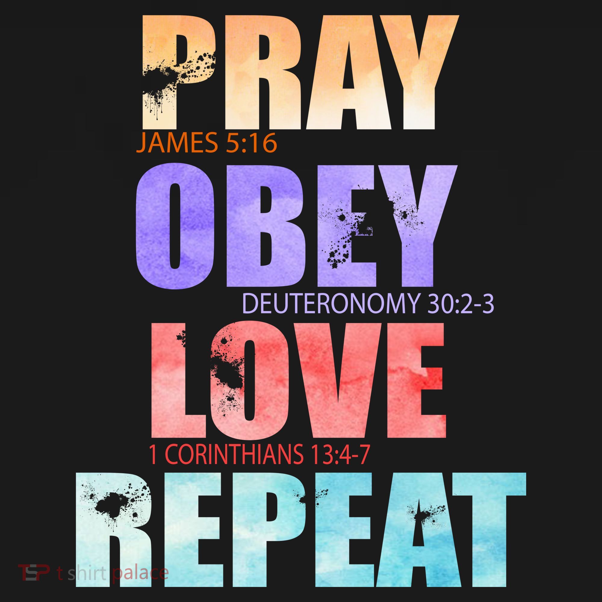 Pray Obey Love Repeat Christian Bible Quote Women's Tank Top