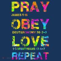 Pray Obey LoveRepeat Bible Verse Christian Bible Quote Toddler Hoodie thumb 2