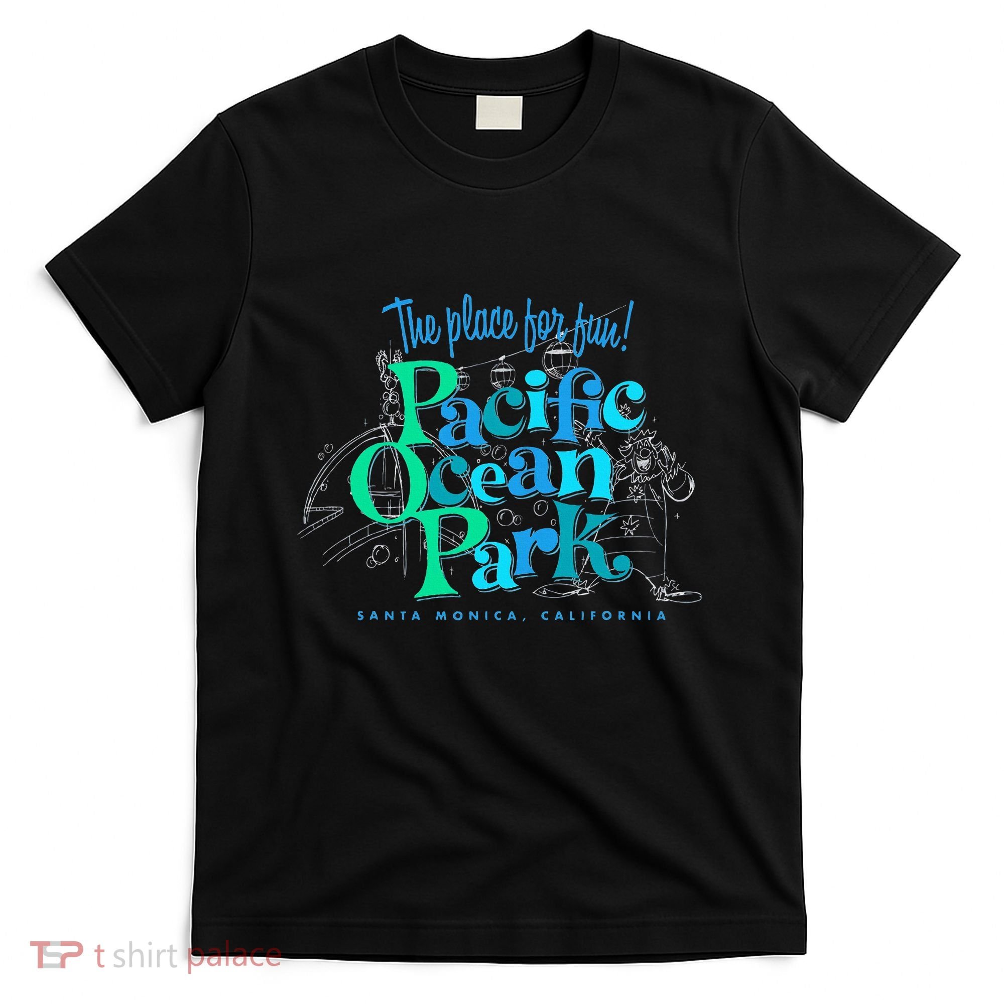 Pacific Ocean Los Angeles Park Retro Vintage T-Shirt