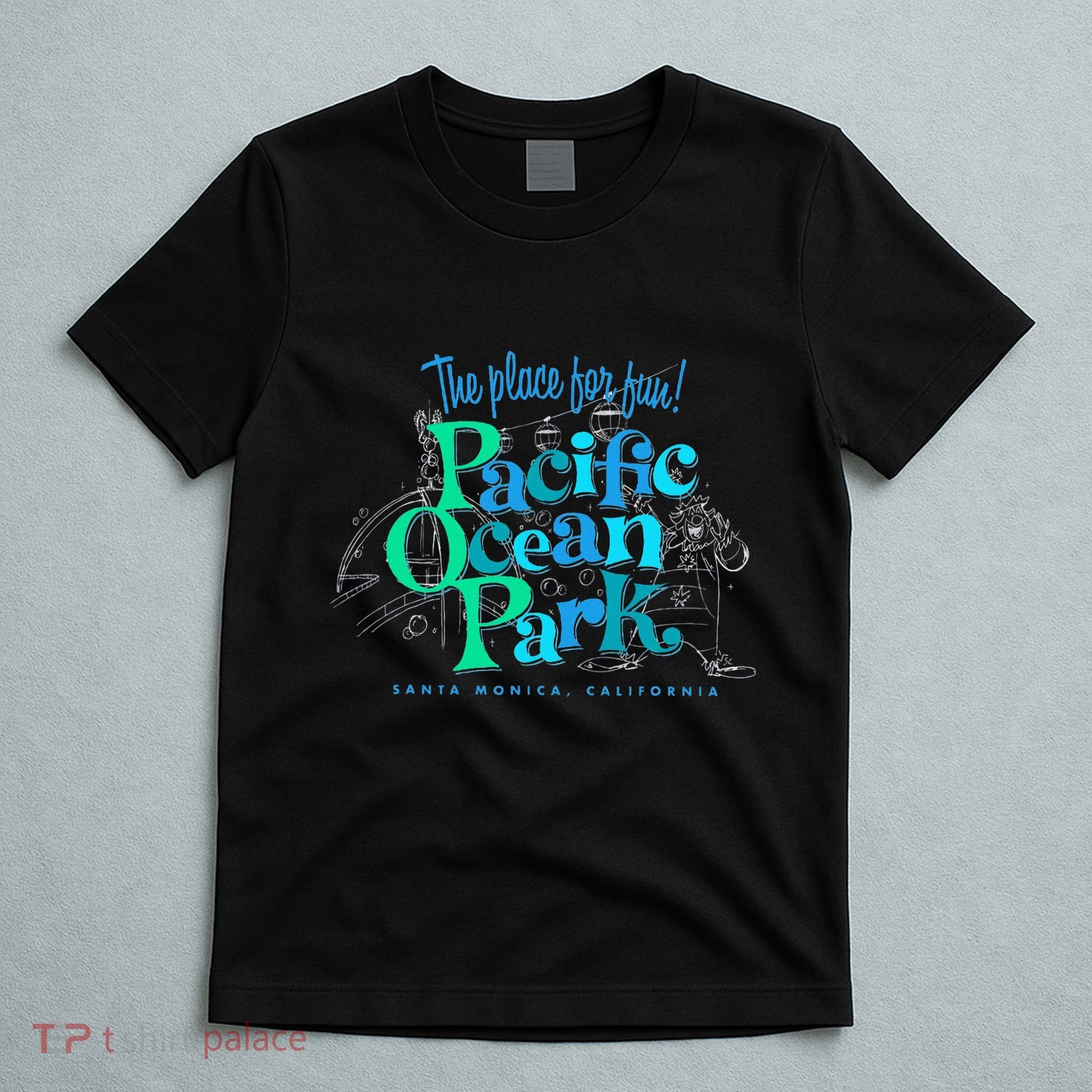 Pacific Ocean Los Angeles Park Retro Vintage T-Shirt