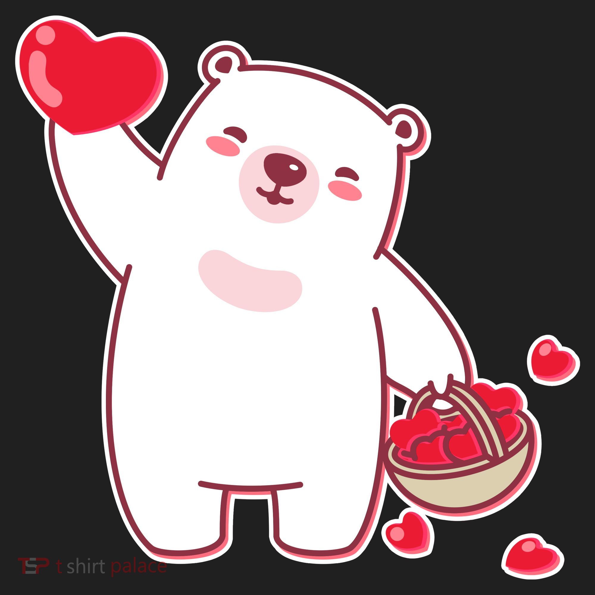 Polar Bear Cute Valentines Day Love Women's Sweatshirt