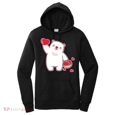 Polar Bear Cute Valentines Day Love Women's Hoodie