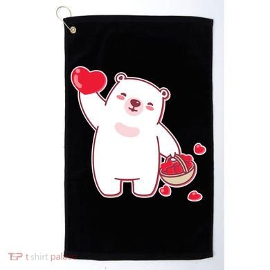 Polar Bear Cute Valentines Day Love Golf Towel