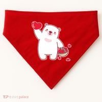 Polar Bear Cute Valentines Day Love USA-Made Doggie Bandana thumb 0
