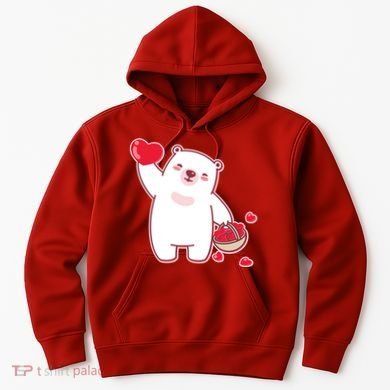 Polar Bear Cute Valentines Day Love Hoodie