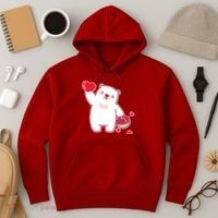 Polar Bear Cute Valentines Day Love Hoodie thumb 3