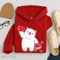 Polar Bear Cute Valentines Day Love Hoodie thumb 4