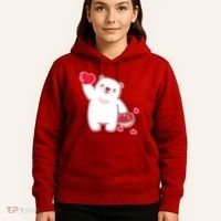 Polar Bear Cute Valentines Day Love Hoodie thumb 5