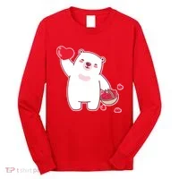 Polar Bear Cute Valentines Day Love Long Sleeve Shirt thumb 0