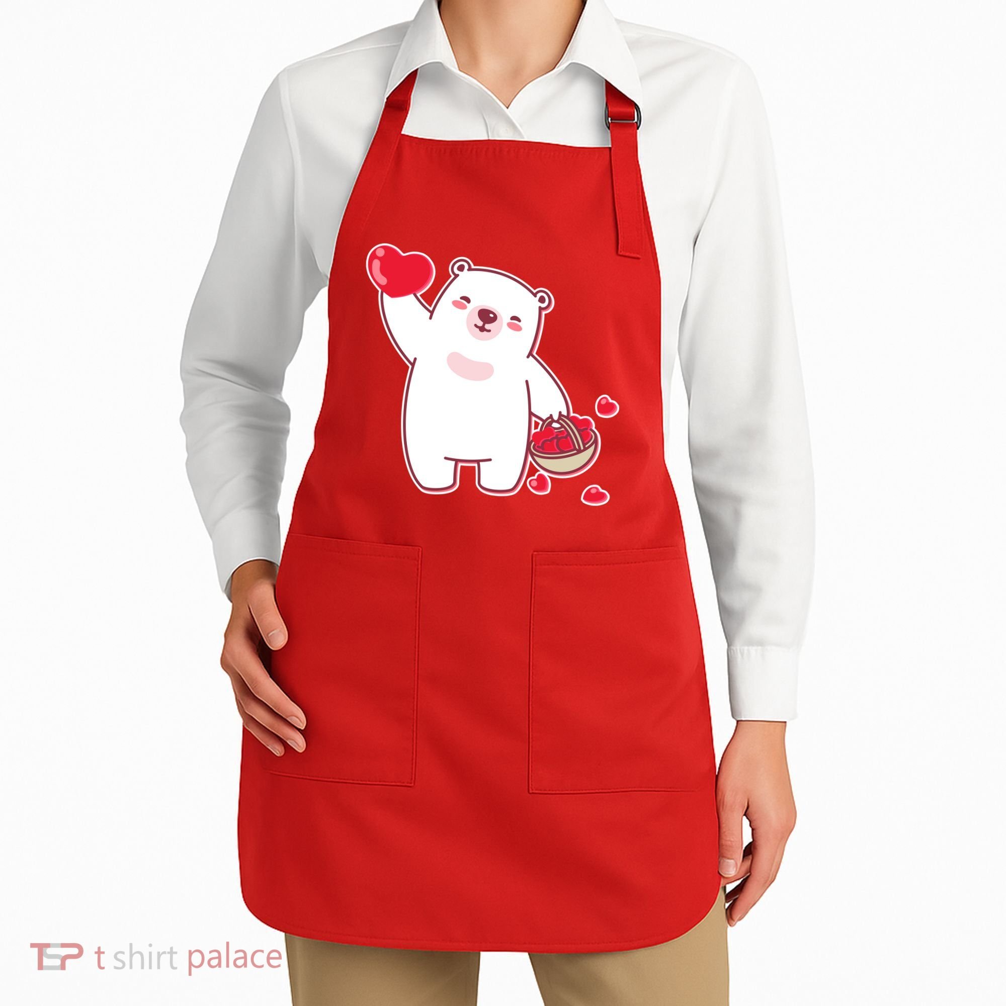 Polar Bear Cute Valentines Day Love Apron