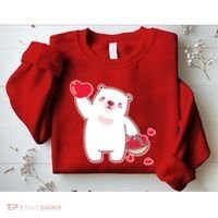 Polar Bear Cute Valentines Day Love Sweatshirt thumb 2