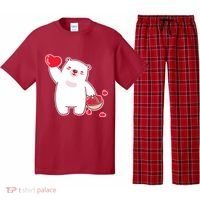 Polar Bear Cute Valentines Day Love Pajama Set thumb 0