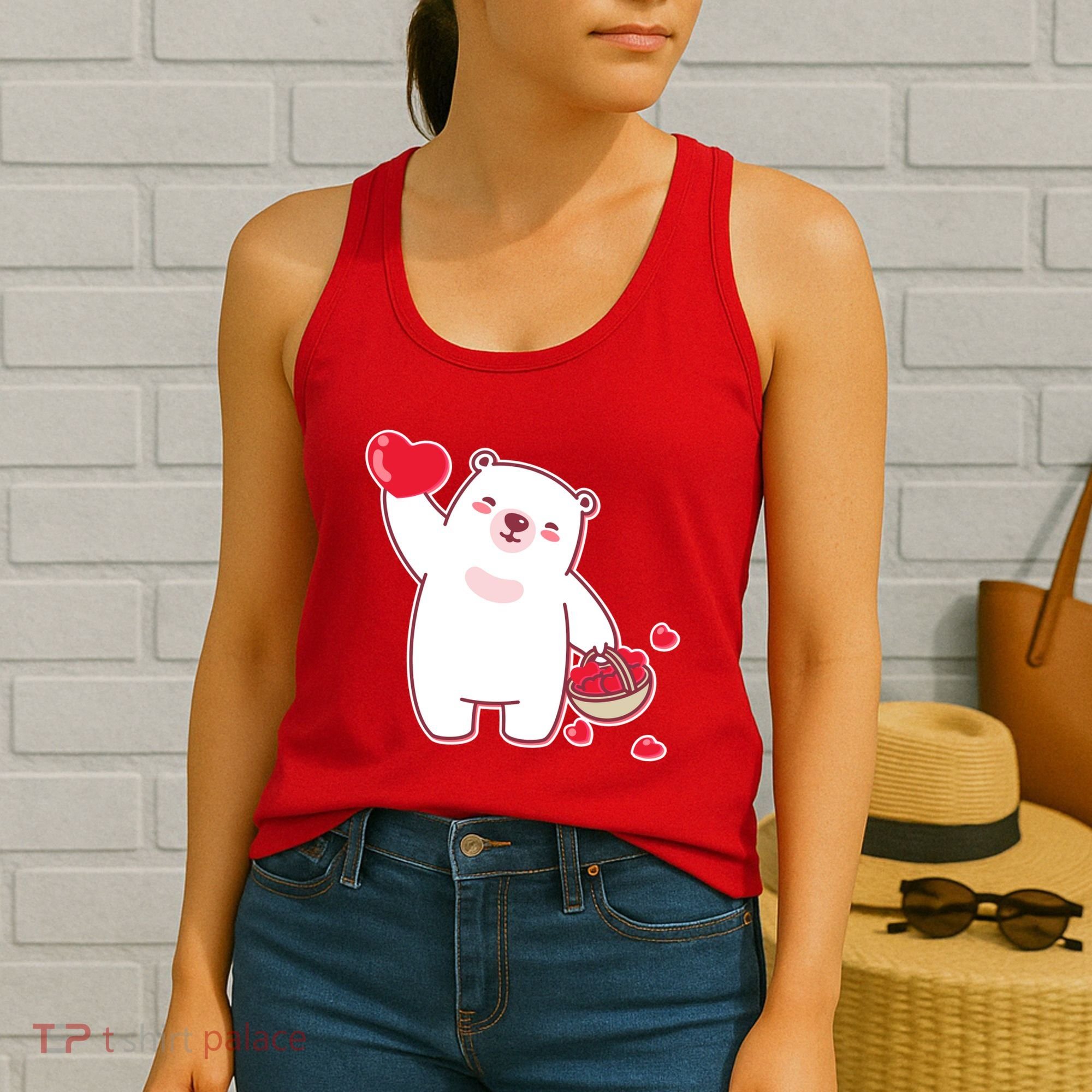 Polar Bear Cute Valentines Day Love Women's Tank Top