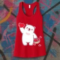 Polar Bear Cute Valentines Day Love Women's Tank Top thumb 3