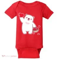 Polar Bear Cute Valentines Day Love Baby Bodysuit thumb 0