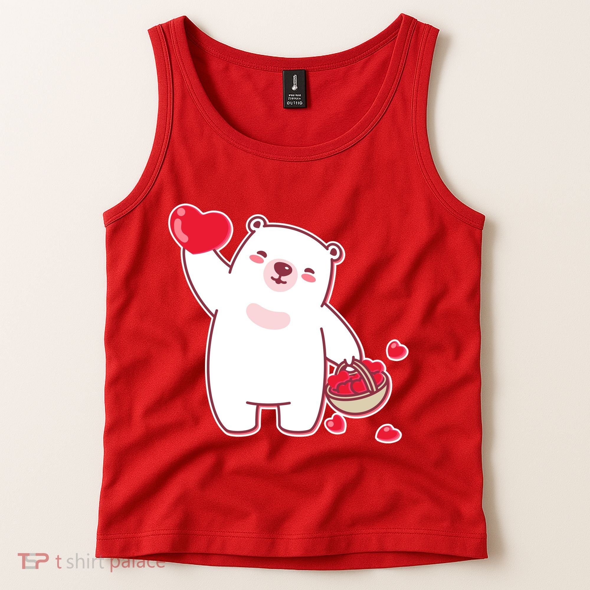 Polar Bear Cute Valentines Day Love Tank Top