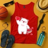 Polar Bear Cute Valentines Day Love Tank Top thumb 4