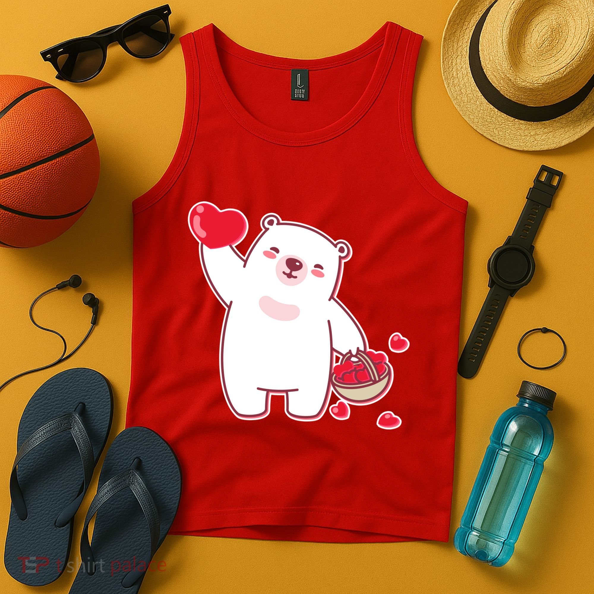 Polar Bear Cute Valentines Day Love Tank Top