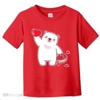 Polar Bear Cute Valentines Day Love Toddler T-Shirt thumb 0