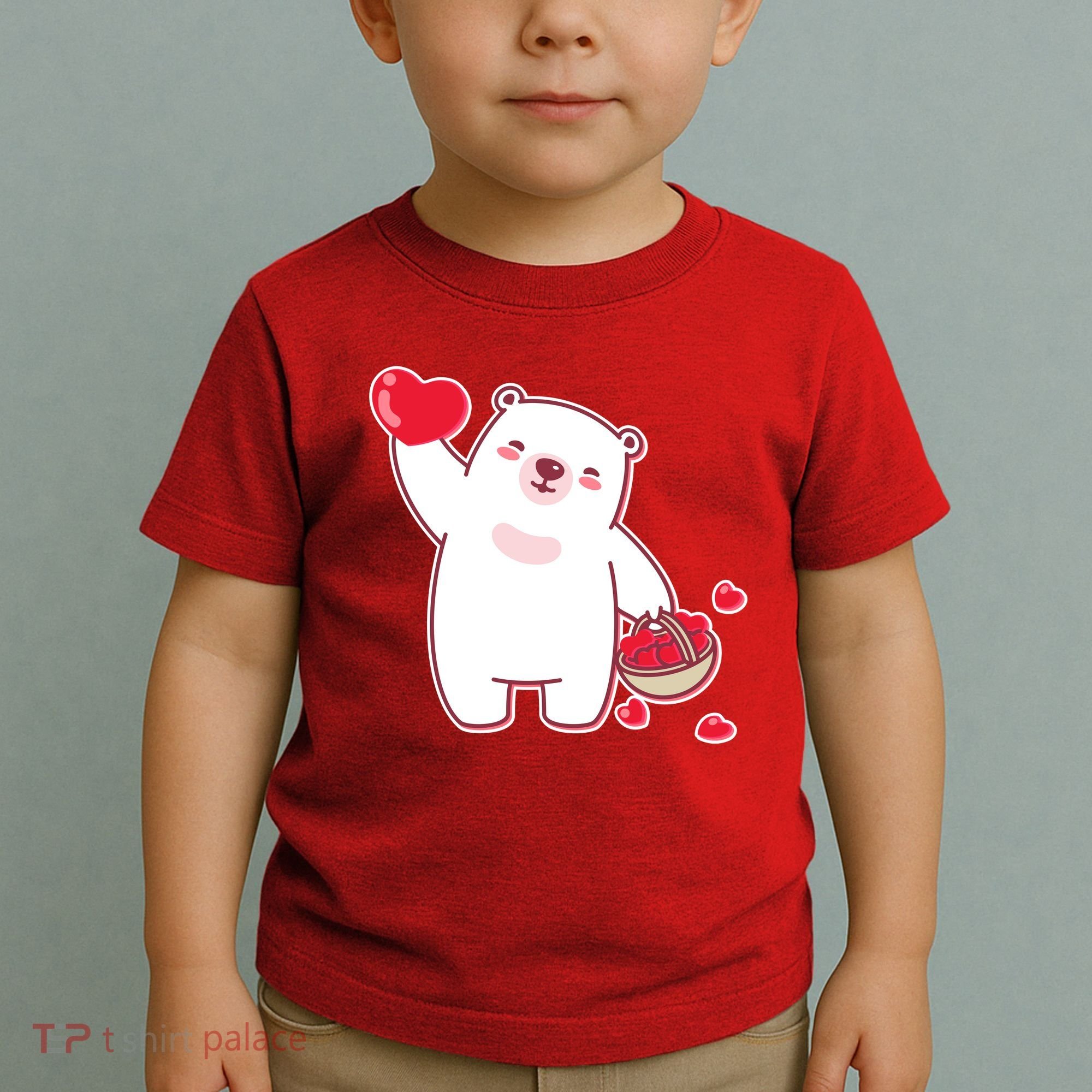 Polar Bear Cute Valentines Day Love Toddler T-Shirt