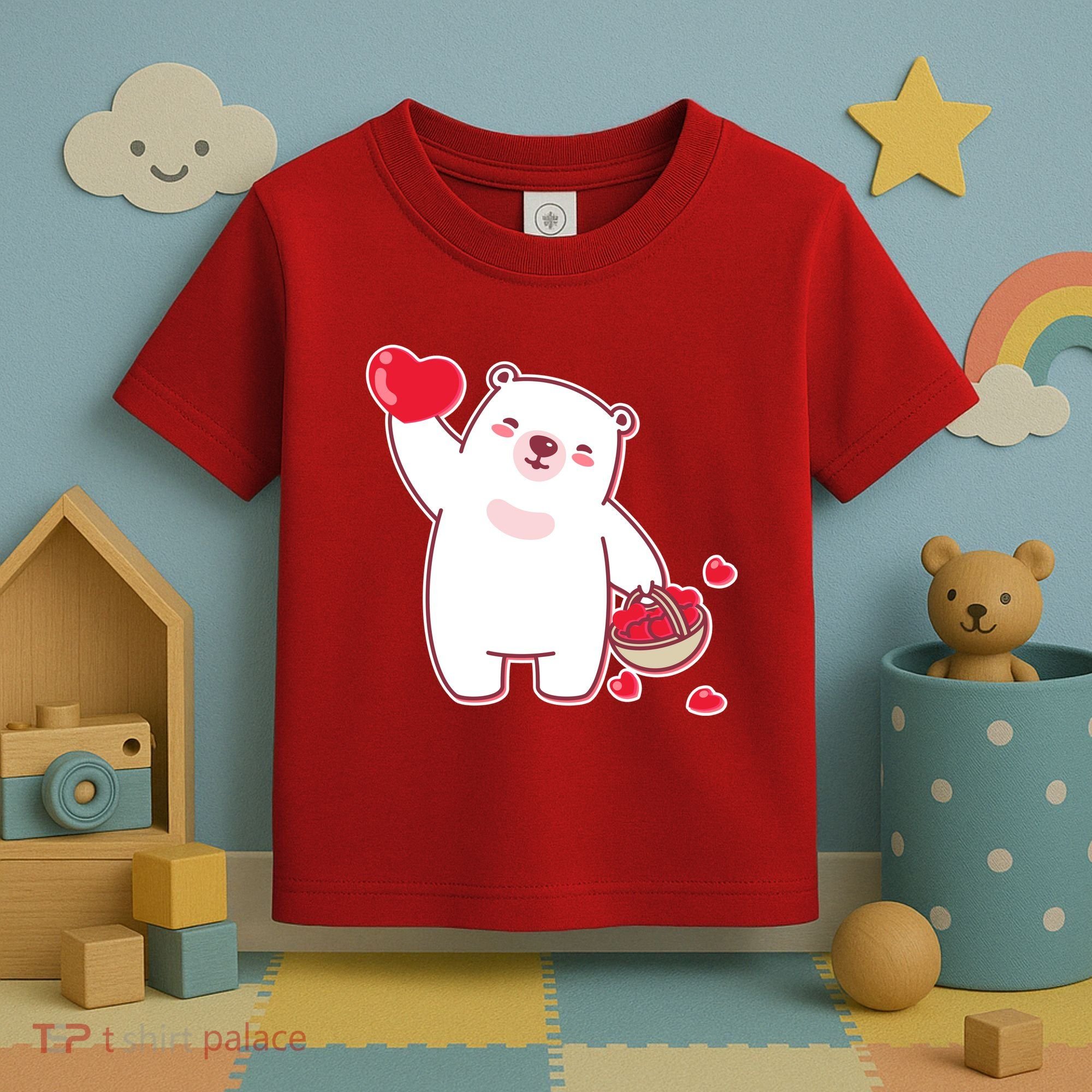 Polar Bear Cute Valentines Day Love Toddler T-Shirt