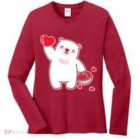 Polar Bear Cute Valentines Day Love Women's Long Sleeve Shirt thumb 0