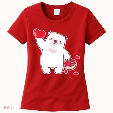 Polar Bear Cute Valentines Day Love Women's T-Shirt