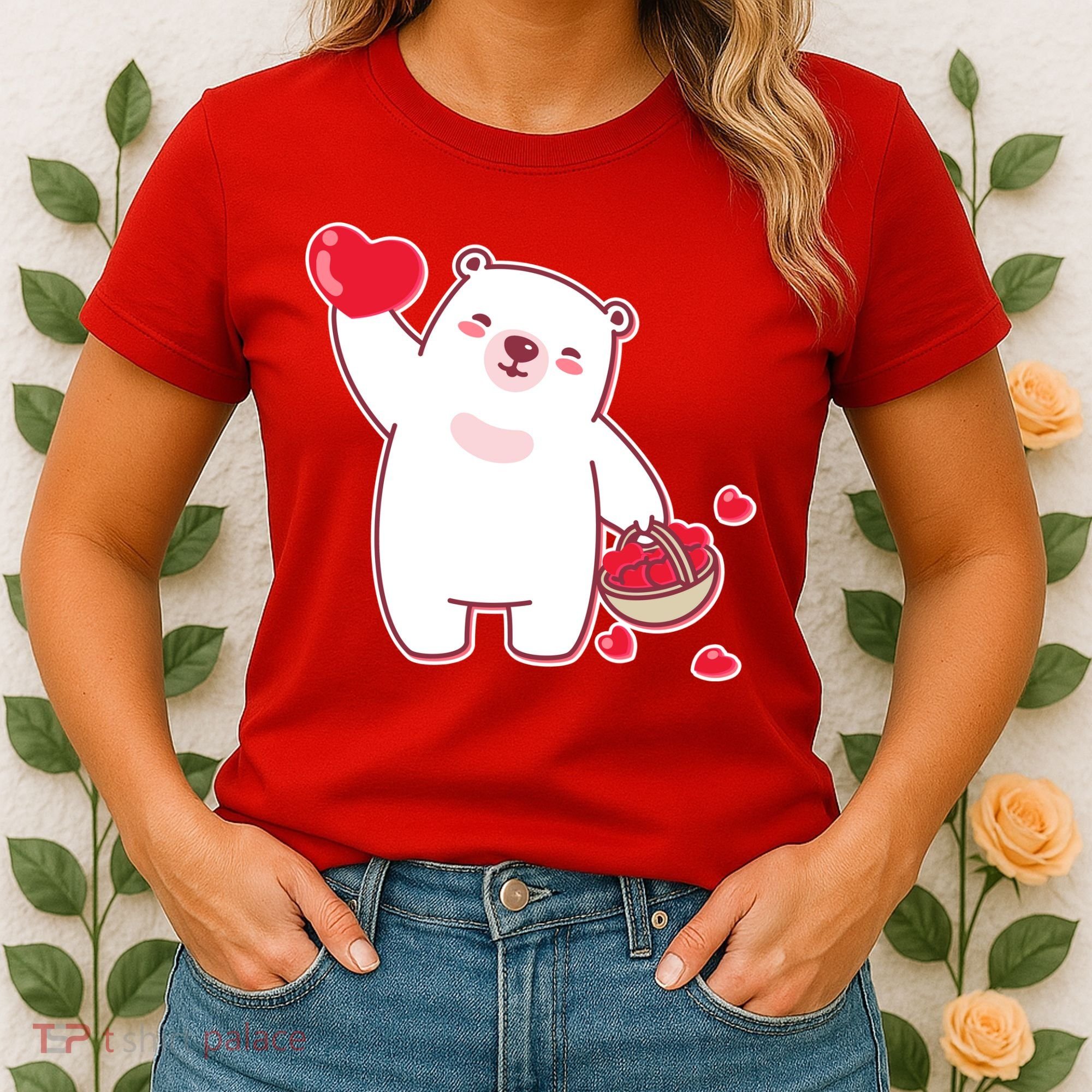 Polar Bear Cute Valentines Day Love Women's T-Shirt