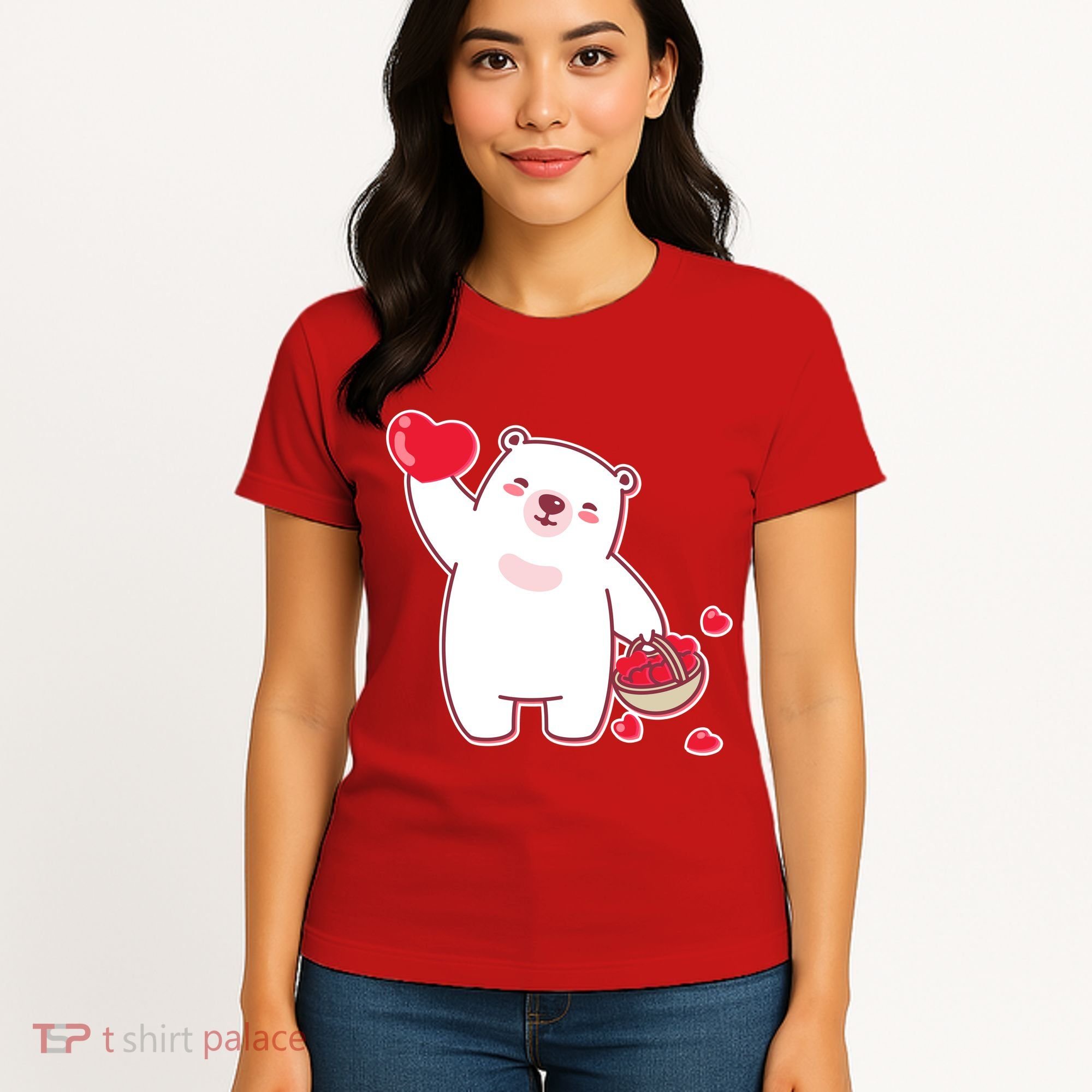 Polar Bear Cute Valentines Day Love Women's T-Shirt