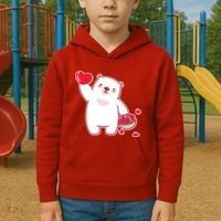 Polar Bear Cute Valentines Day Love Kids Hoodie thumb 2