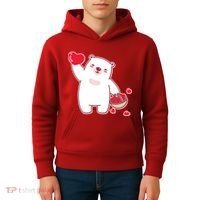 Polar Bear Cute Valentines Day Love Kids Hoodie thumb 4