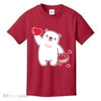 Polar Bear Cute Valentines Day Love Kids T-Shirt thumb 0