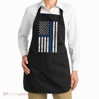 Police American Flag Respect The Blue Apron thumb 2
