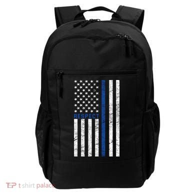 Police American Flag Respect The Blue Backpack