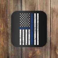 Police American Flag Respect The Blue Coaster thumb 0