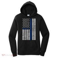 Police American Flag Respect The Blue Women's Hoodie thumb 0